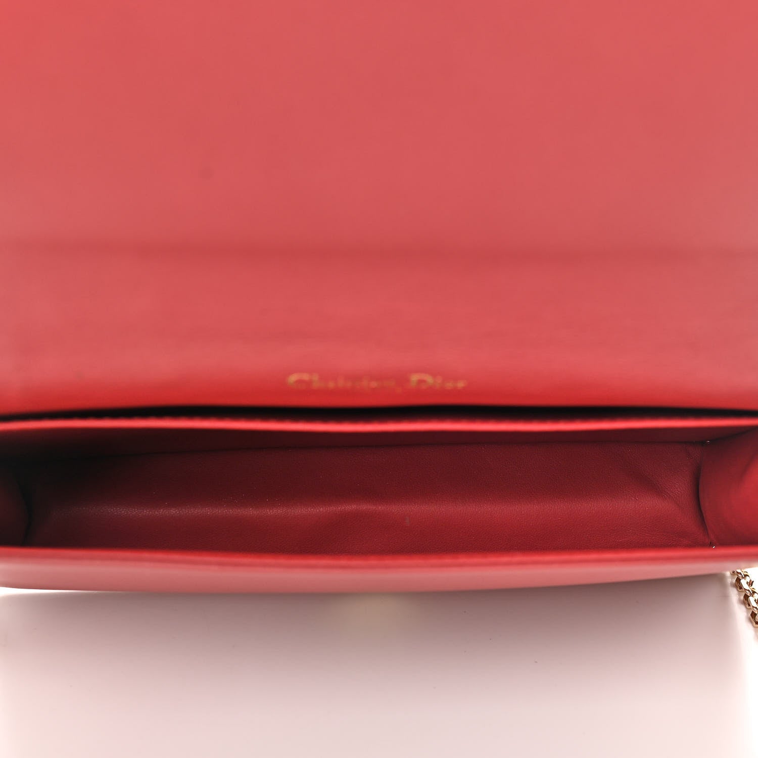Christian Dior Lambskin Cannage Lady Dior Clutch Red 6 of 11