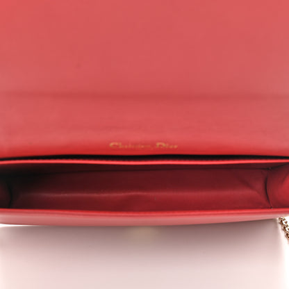 Christian Dior Lambskin Cannage Lady Dior Clutch Red 6 of 11