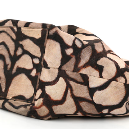 Jimmy Choo Calfskin Canvas Diego Shell Print Tote Brown 6 of 10