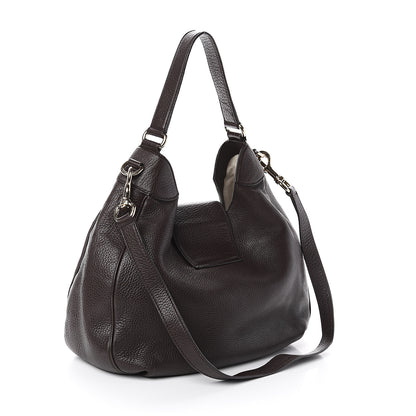Gucci Calfskin Web Medium Dressage Hobo Coffee Brown 2 of 8