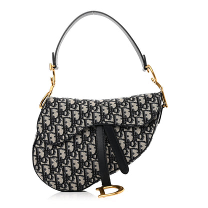 Christian Dior Oblique Saddle Bag Blue 1 of 10