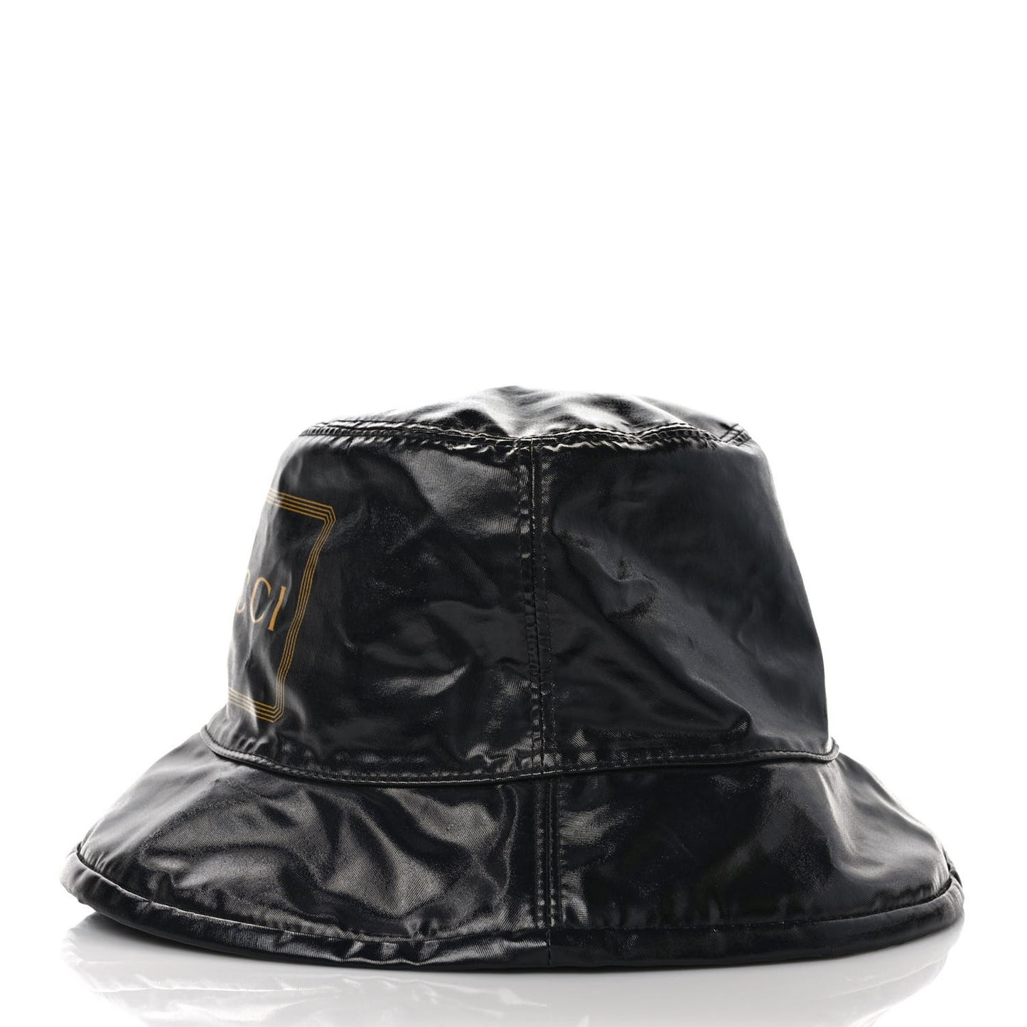 Coated Canvas Logo Bucket Hat M Black