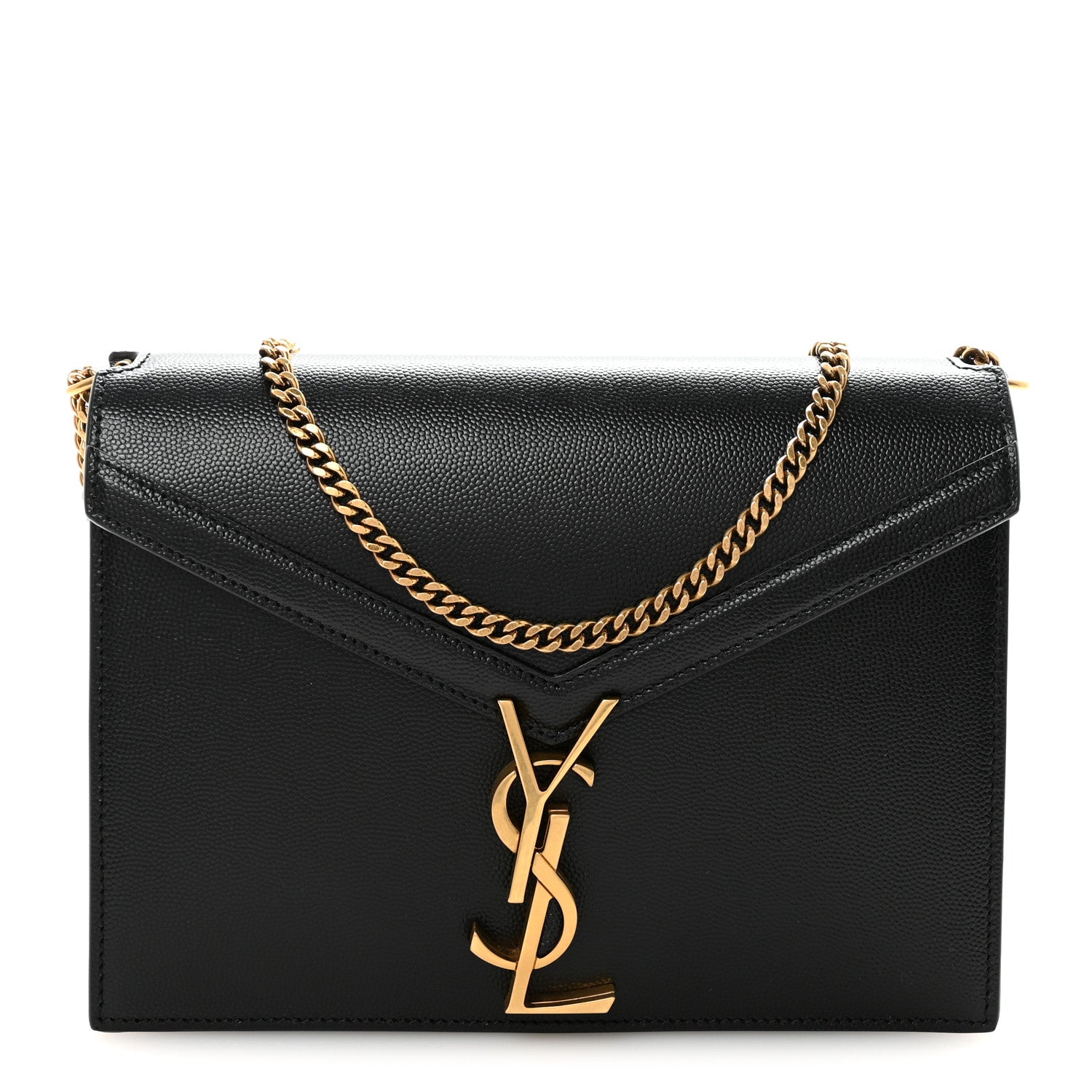Saint Laurent Grain De Poudre Monogram Cassandra Clasp Bag Black 1 of 10