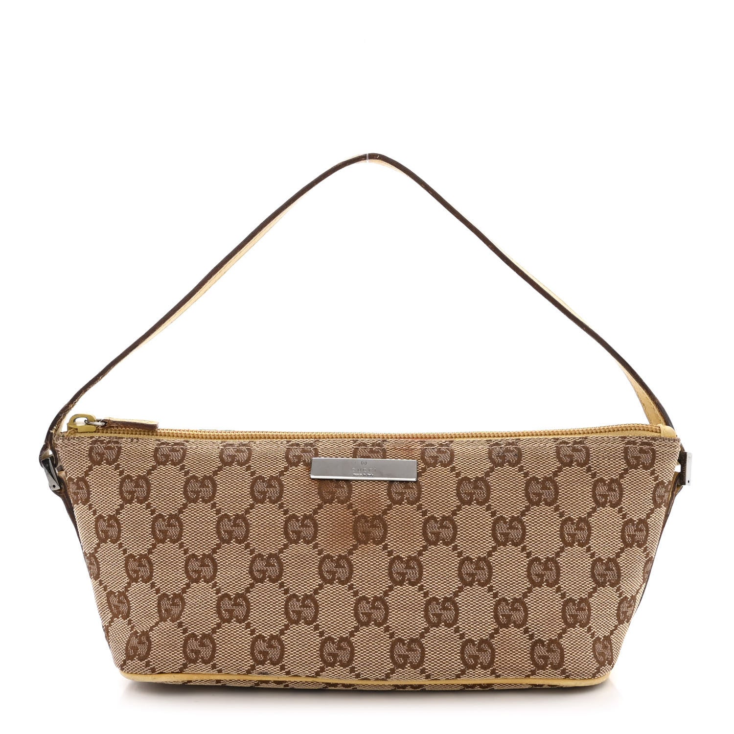 Gucci Monogram Boat Pochette Yellow 1 of 14