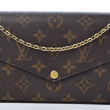 Louis Vuitton Monogram Pochette Felicie Chain Wallet Fuchsia 15 of 18