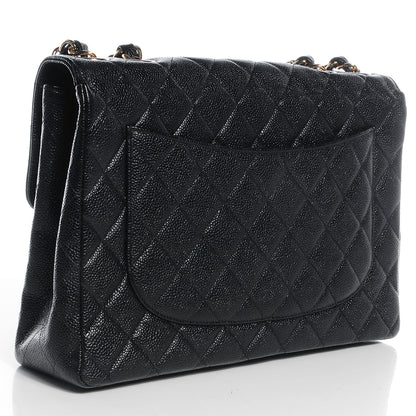 Chanel Caviar Jumbo Single Flap Black 3 of 9