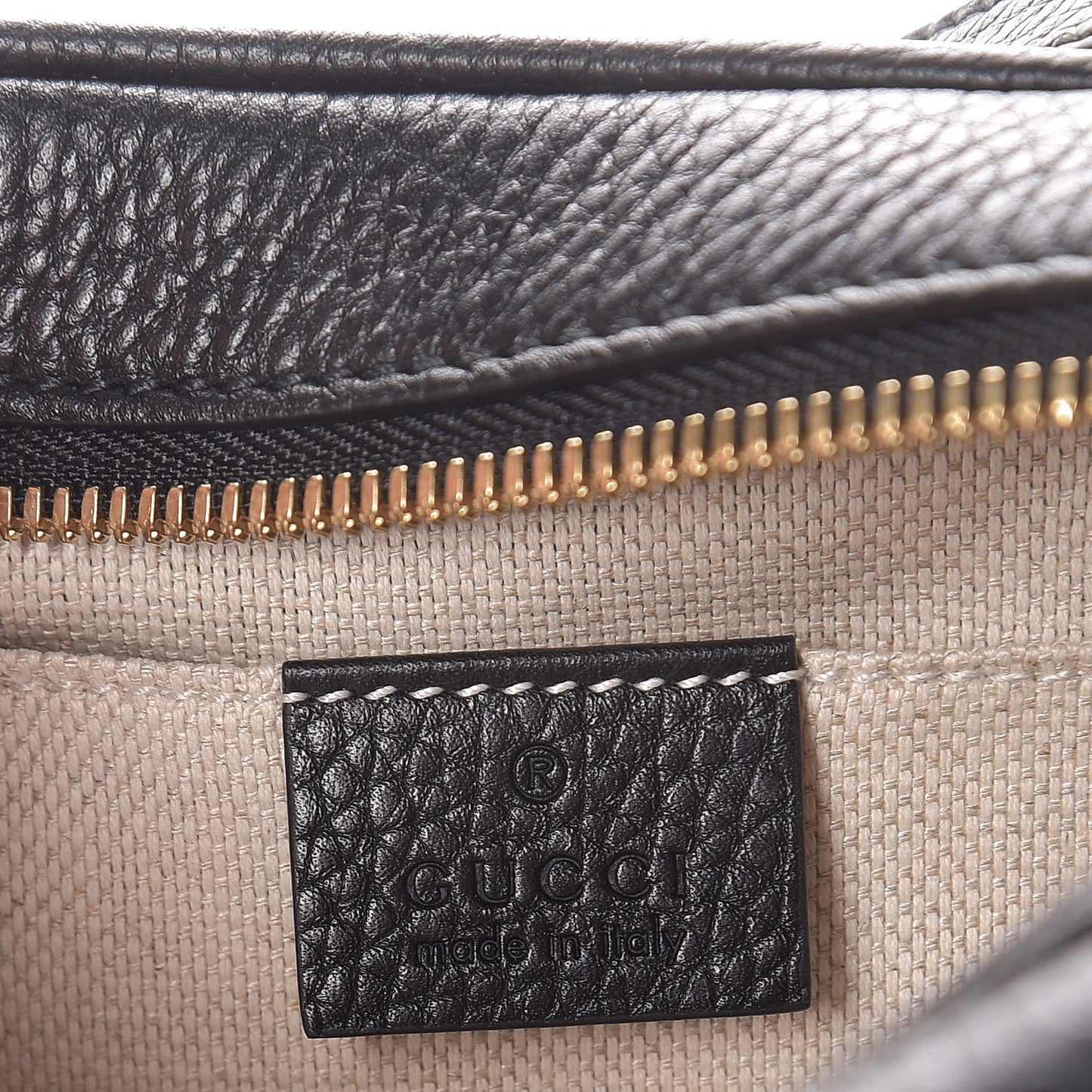 Pebbled Calfskin Small Soho Disco Bag Black