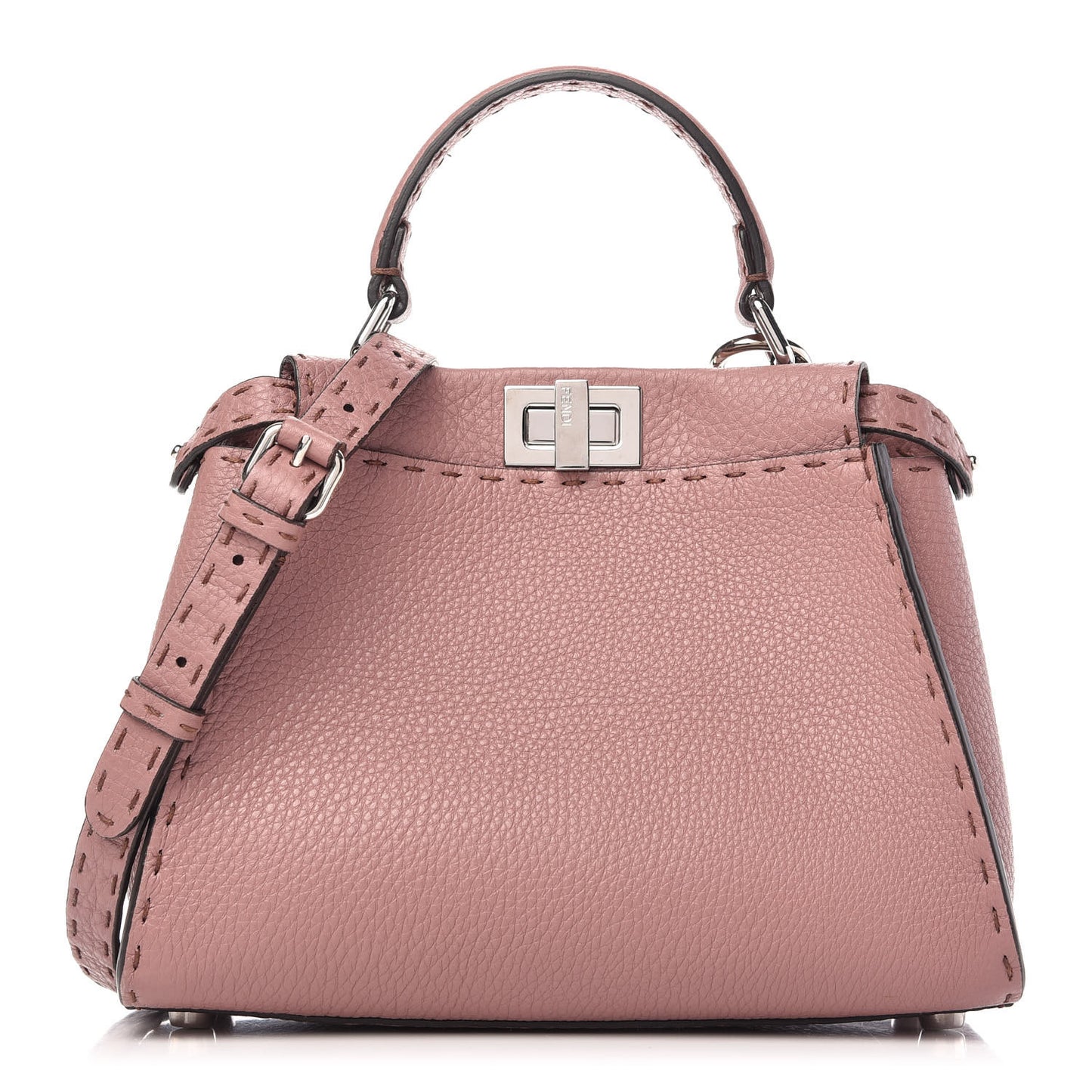 Cuoio Romano Selleria Bi-Color Mini Peekaboo Iconic Satchel English Rose Camelia