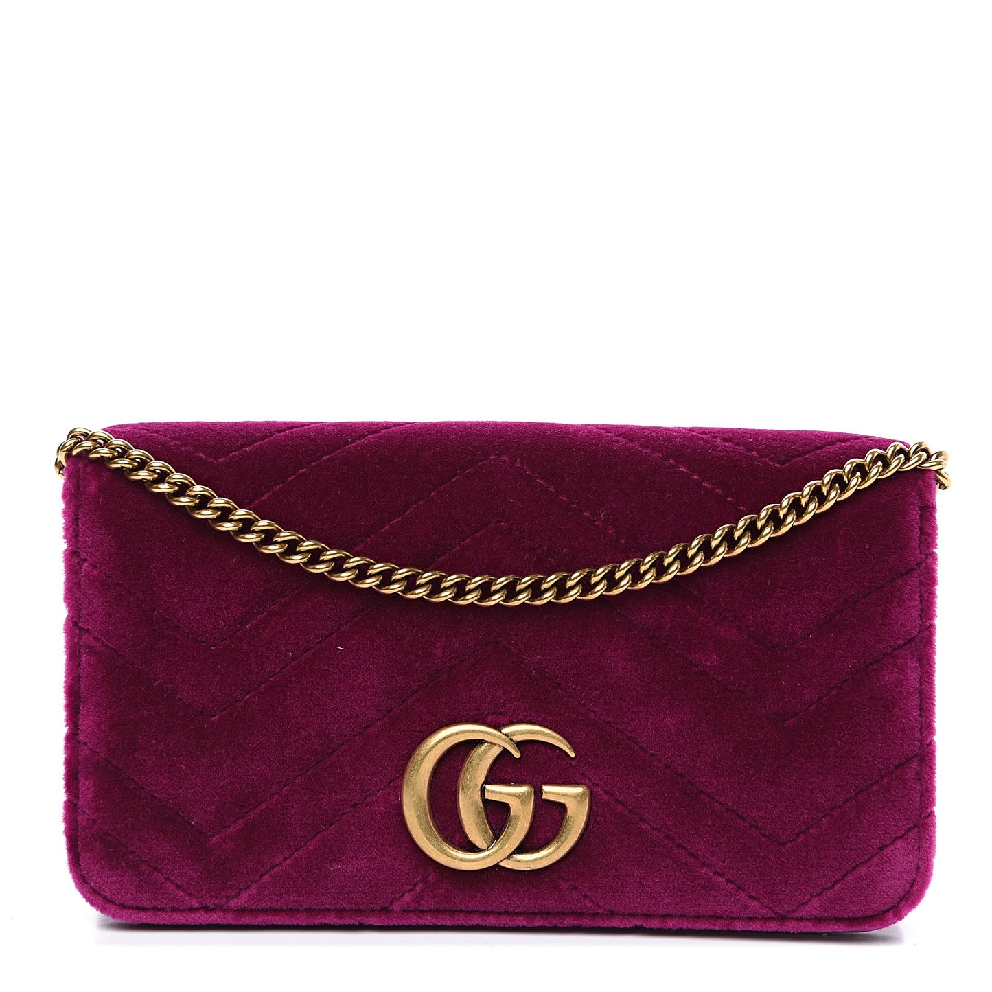 Velvet Matelasse GG Marmont Mini Bag Fuchsia Violet Cyclamen