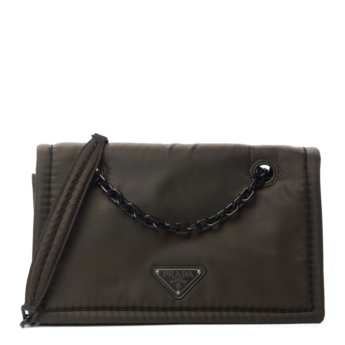 Nylon Tessuto Chain Shoulder Bag Mimetico