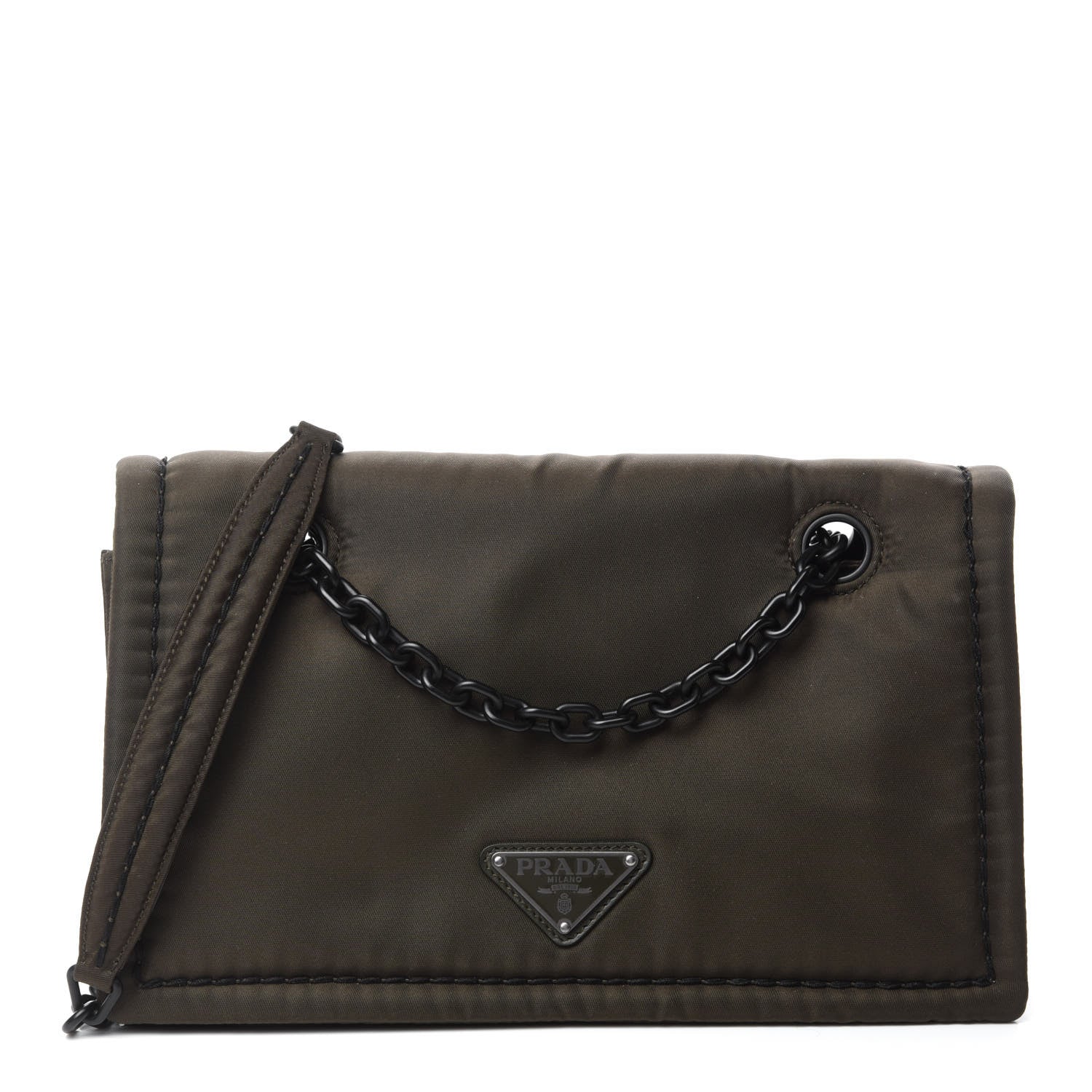 Prada Nylon Tessuto Chain Shoulder Bag Mimetico 1 of 11