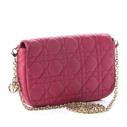 Christian Dior Lambskin Cannage Miss Dior Promenade Pouch Fuchsia 3 of 13