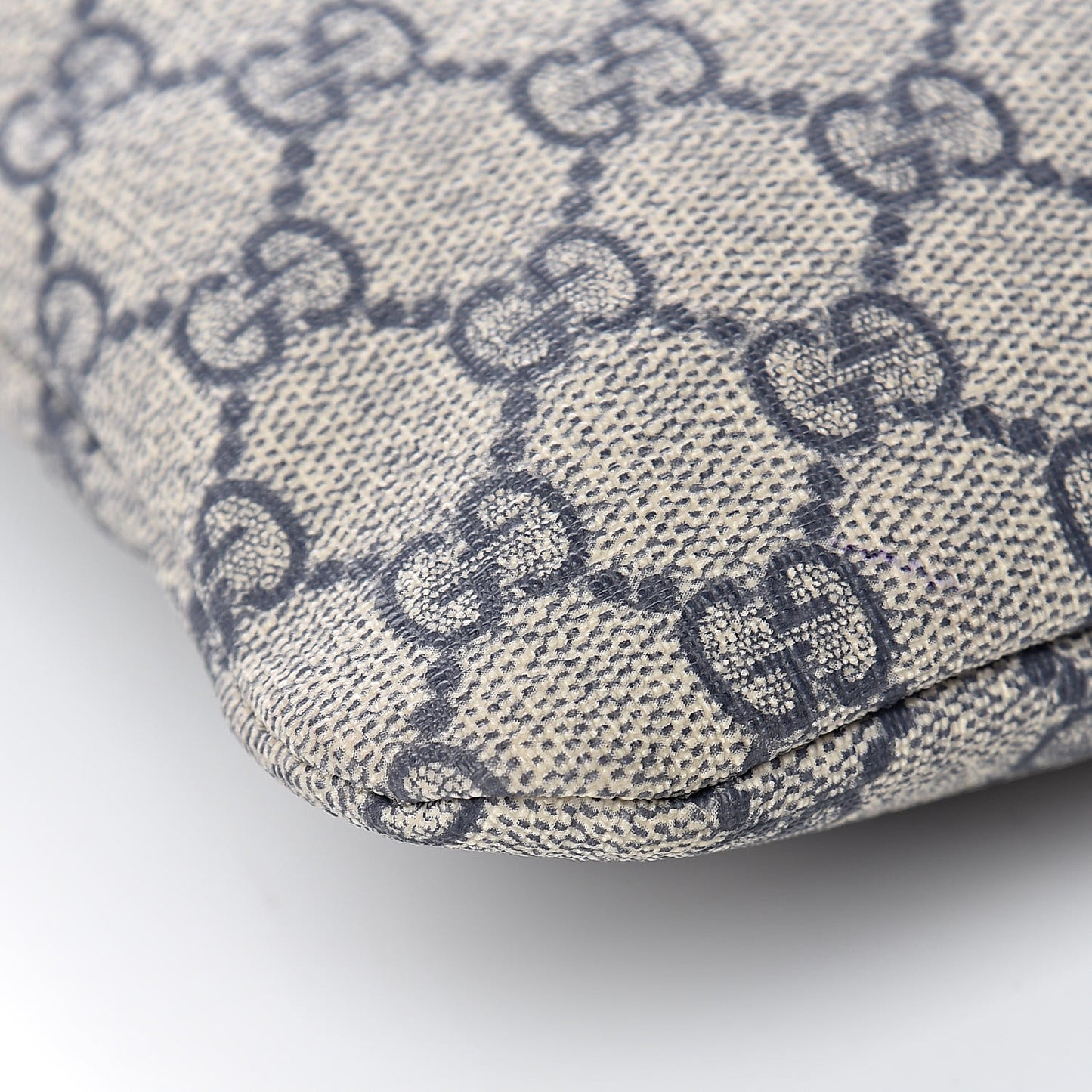 GG Plus Monogram Signature Web Loop Messenger Blue