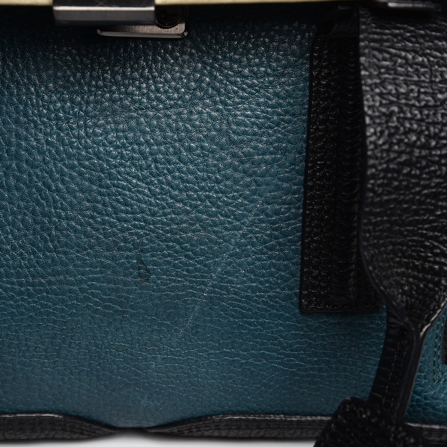 3.1 Textured Calfskin Colorblock Large Pashli Satchel Dark Teal