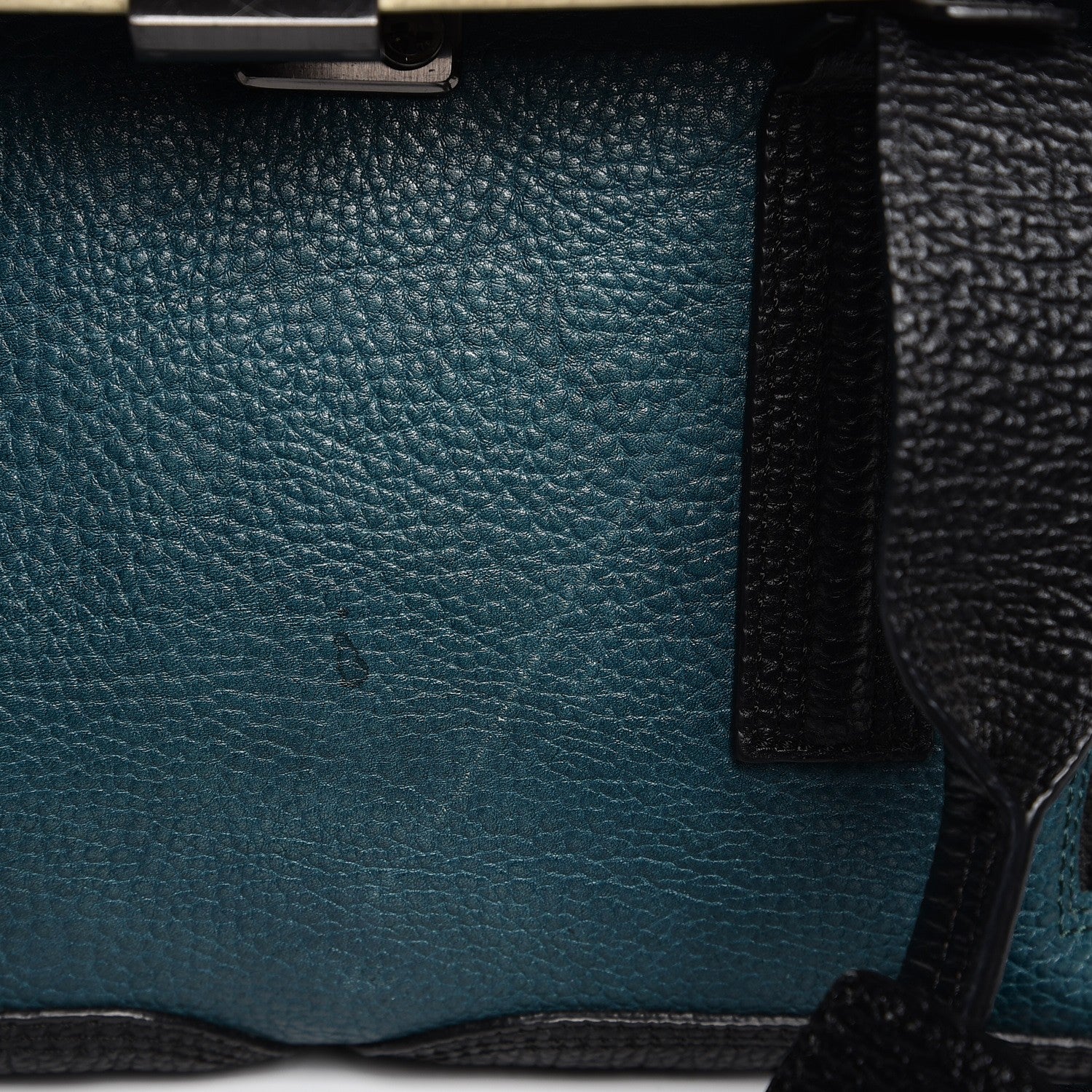 3.1 Phillip Lim 3.1 Textured Calfskin Colorblock Large Pashli Satchel Dark Teal 9 of 10