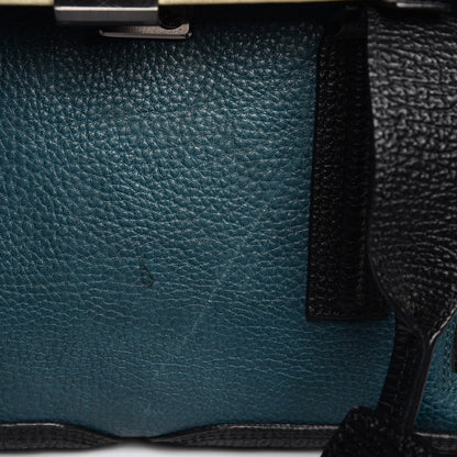 3.1 Phillip Lim 3.1 Textured Calfskin Colorblock Large Pashli Satchel Dark Teal 9 of 10