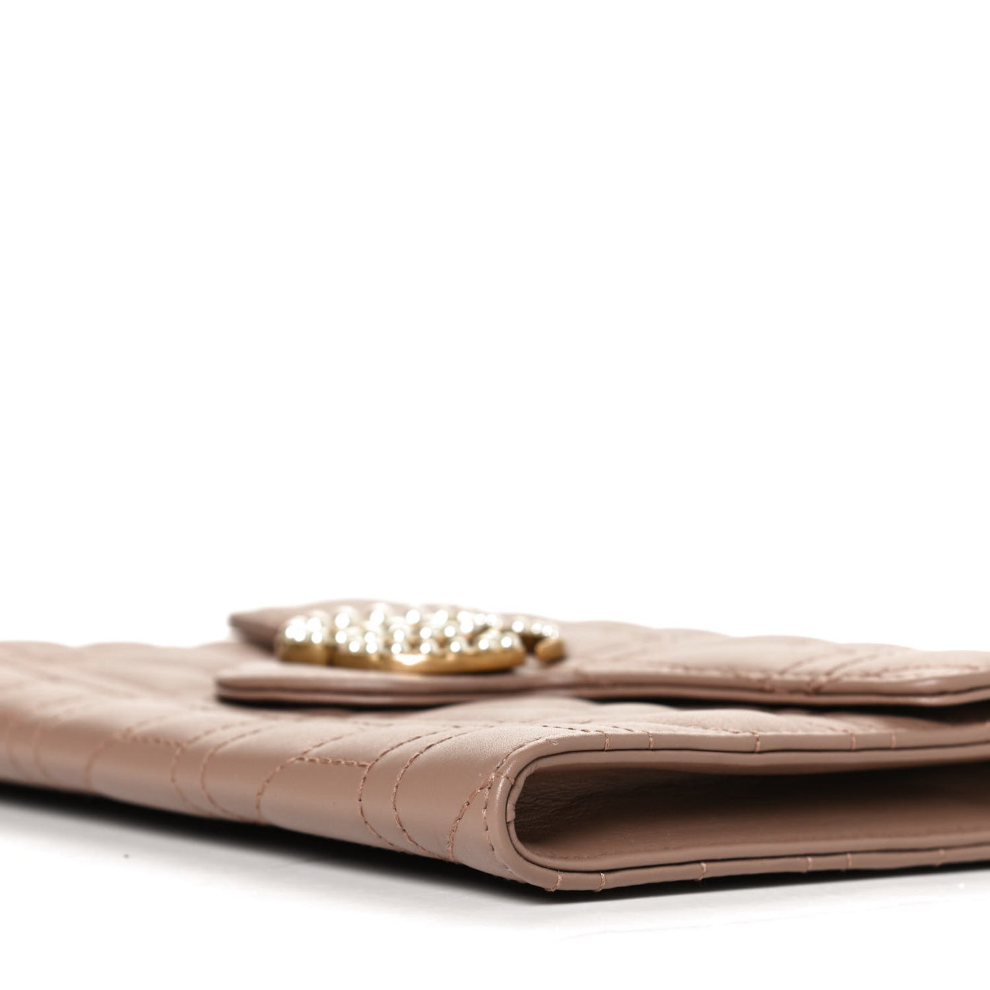 Calfskin Matelasse Mini Pearly GG Marmont Chain Wallet Porcelain Rose