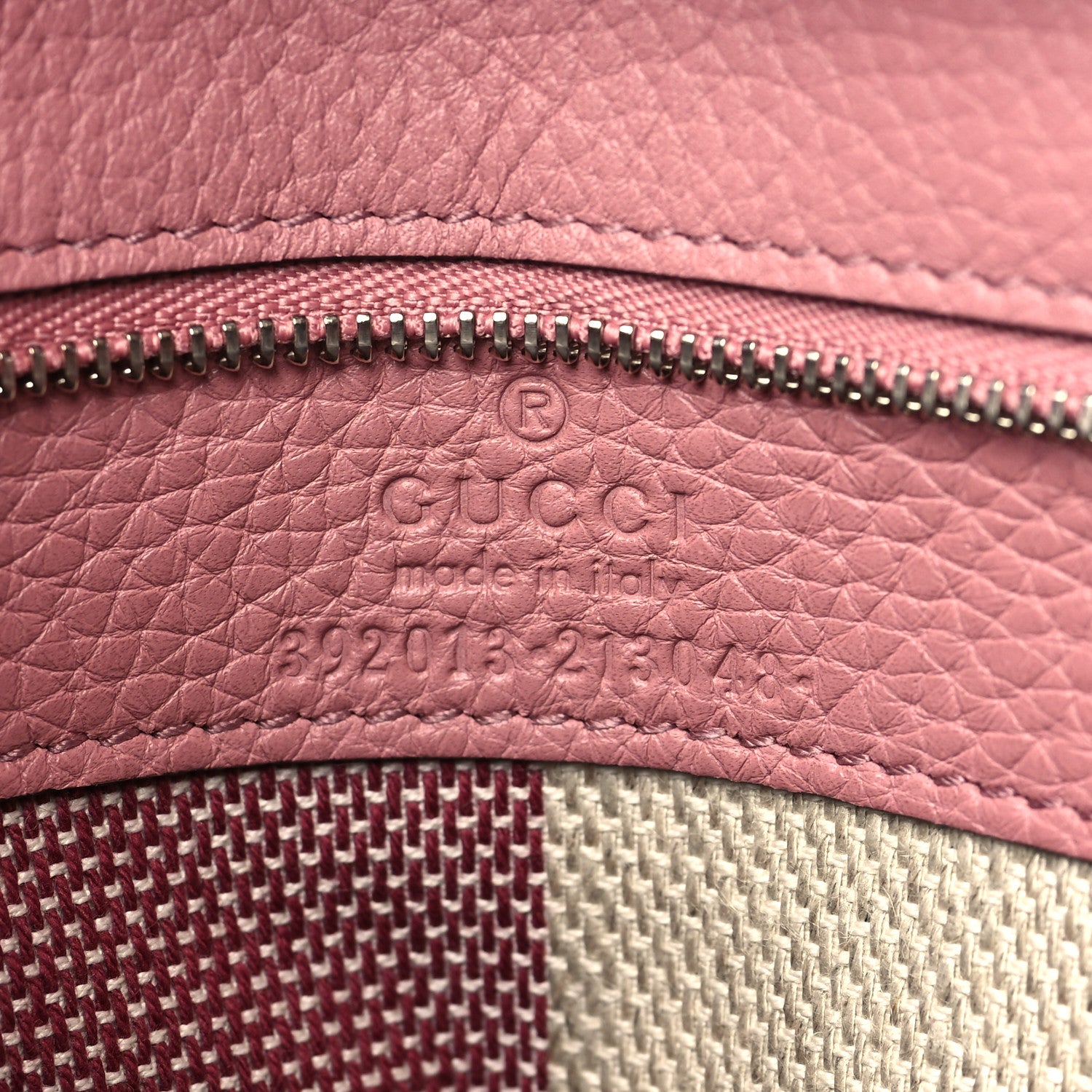 Gucci Cellarius Calfskin Medium Bamboo Daily Top Handle Bag Carmine Rose 6 of 6
