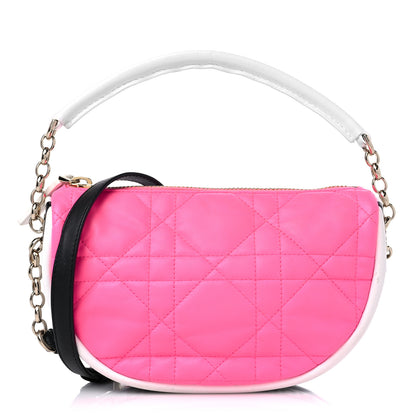 Christian Dior Lambskin Cannage Small Dior Vibe Hobo Bag Pink 1 of 9