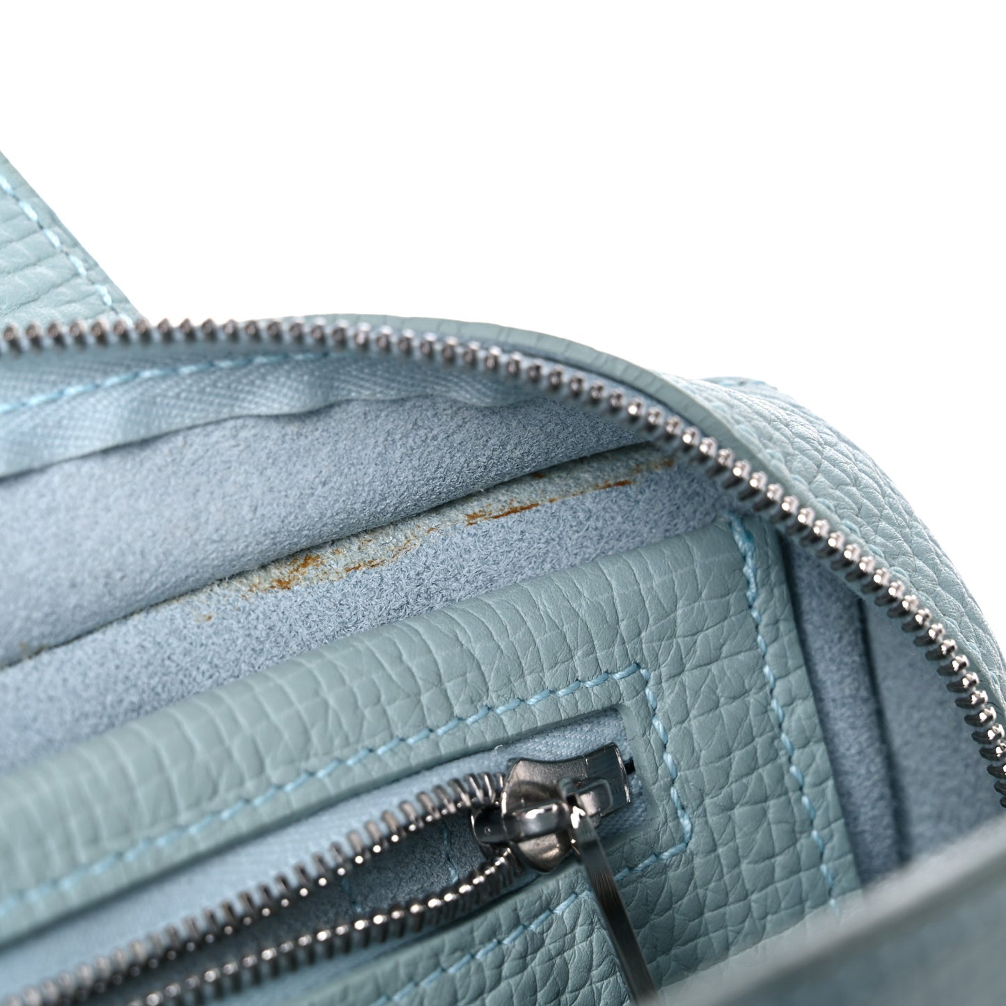 Calfskin Top Handle Bag Light Blue