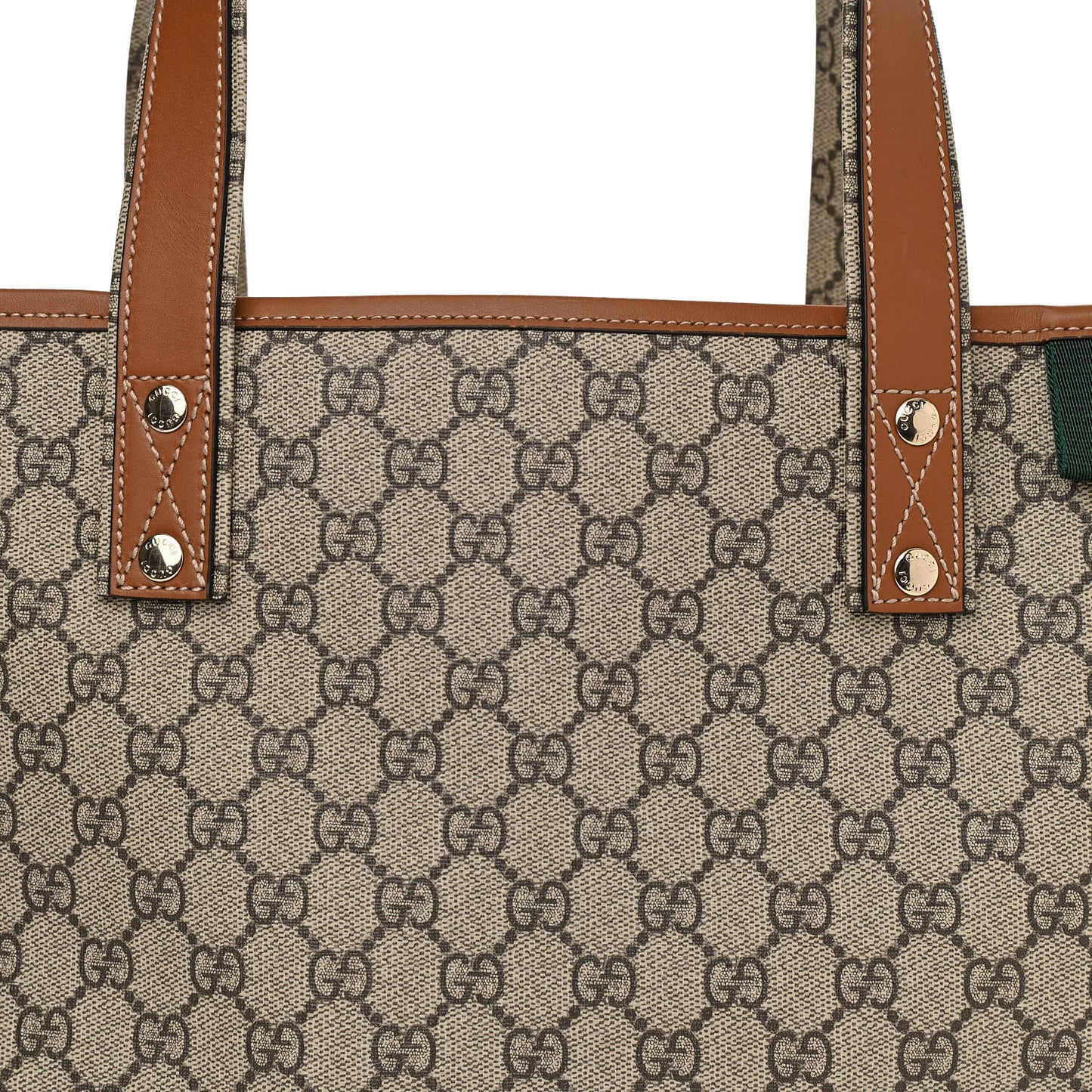 GG Plus Monogram Medium Signature Web Loop Tote Brown