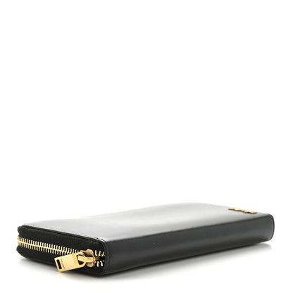Saint Laurent Calfskin Zip Around Wallet Black 4 of 11