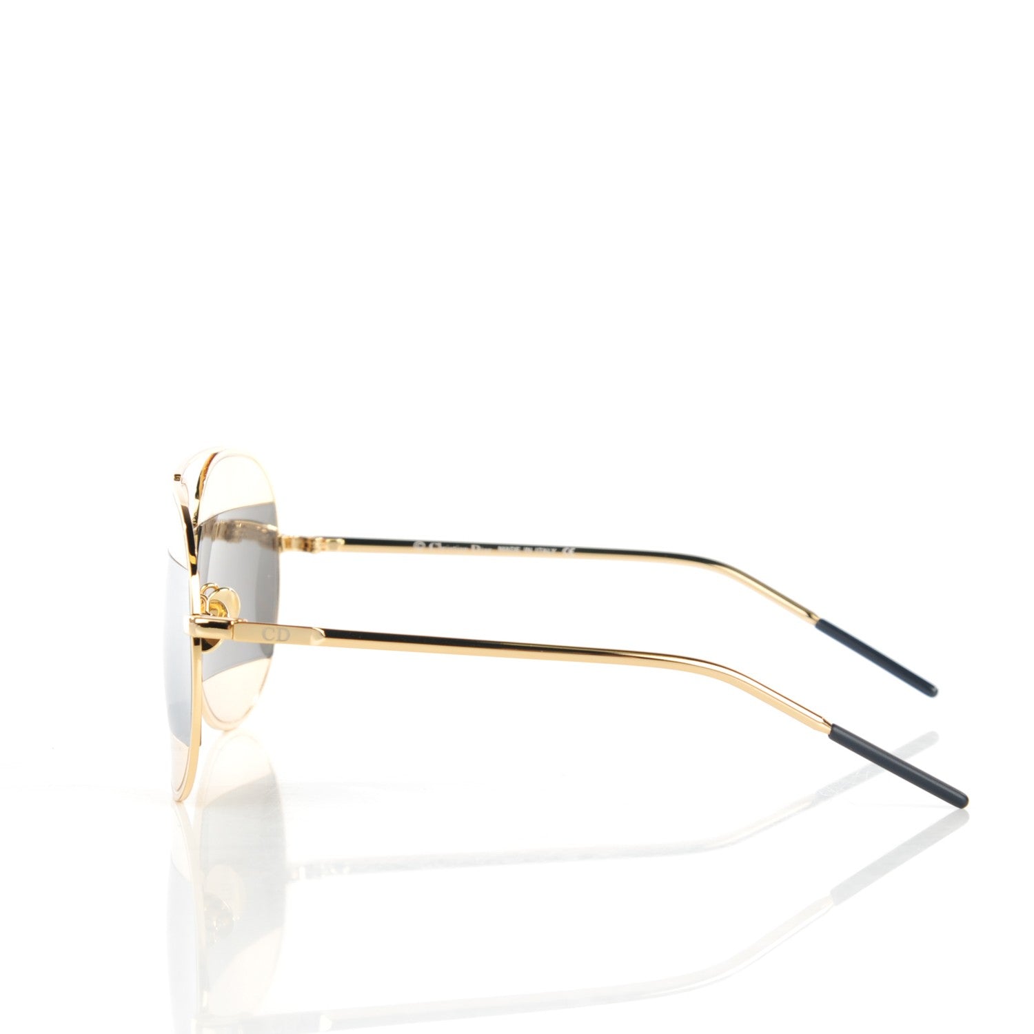 Christian Dior Split 1 Aviator Sunglasses Gold Silver 2 of 6