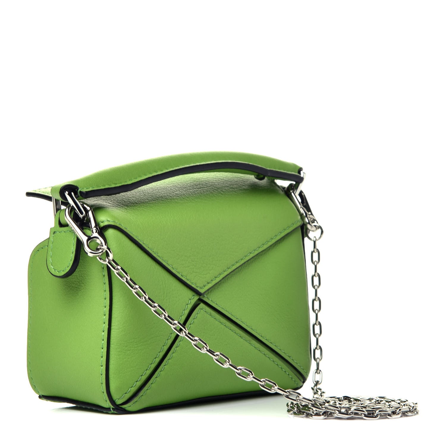 Loewe Calfskin Nano Puzzle Bag Apple Green 3 of 8