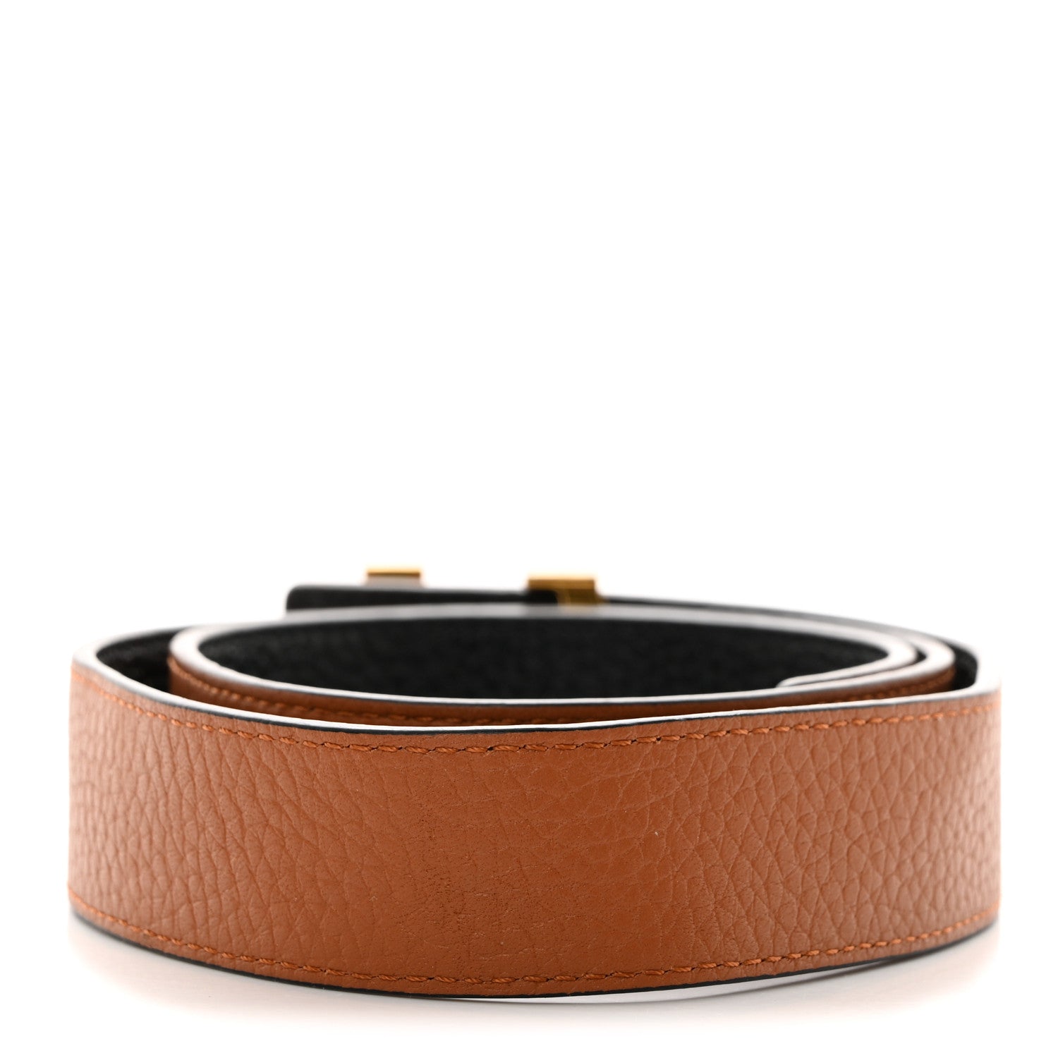 Louis Vuitton Taurillon Calfskin 30mm LV Initiales Reversible Belt 75 30 Black 2 of 5