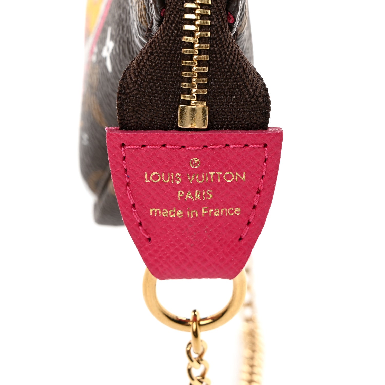 Louis Vuitton Monogram 2019 Christmas Animation Mini Courchevel Pochette Accessories Fuchsia 6 of 8