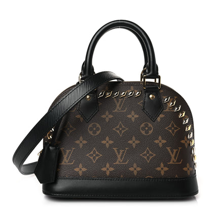 Louis Vuitton Monogram Macassar Studded Alma BB 1 of 8