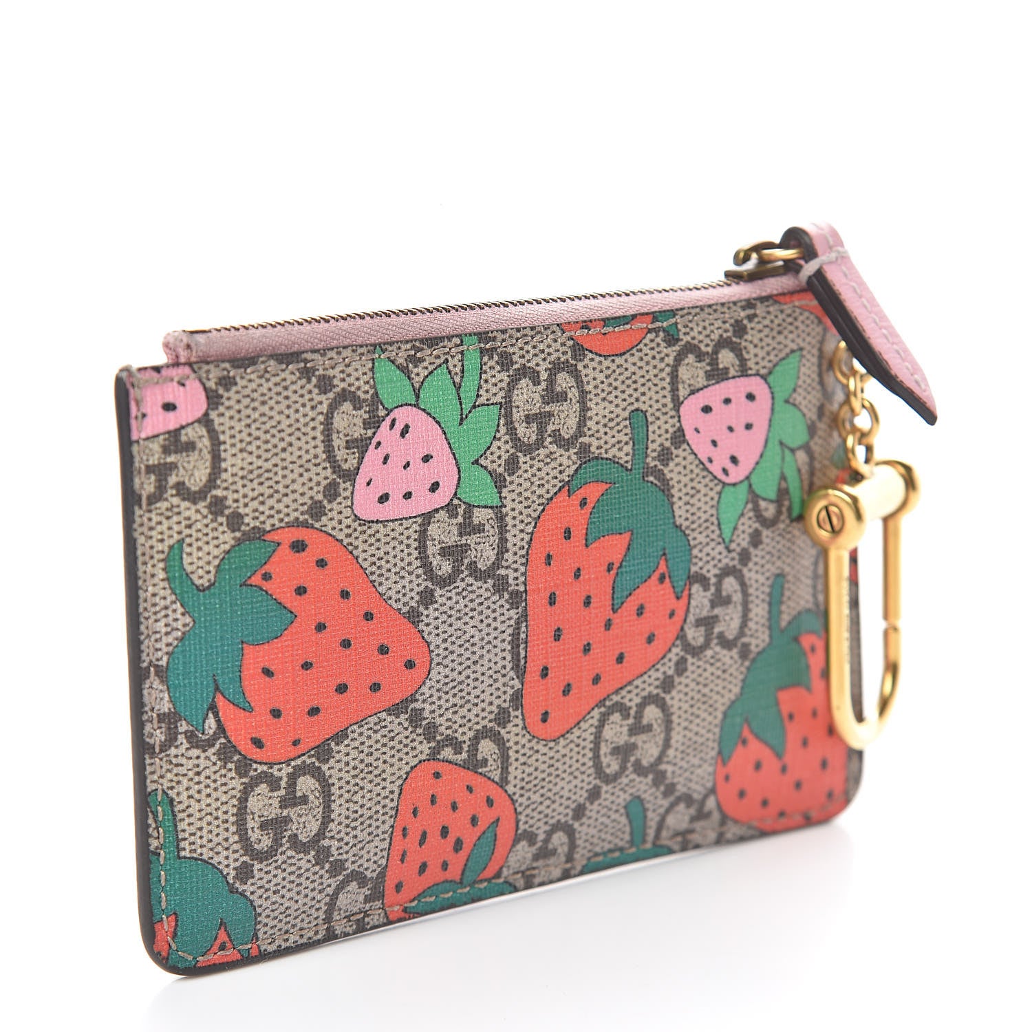 Gucci GG Supreme Monogram Strawberry Key Case 3 of 8