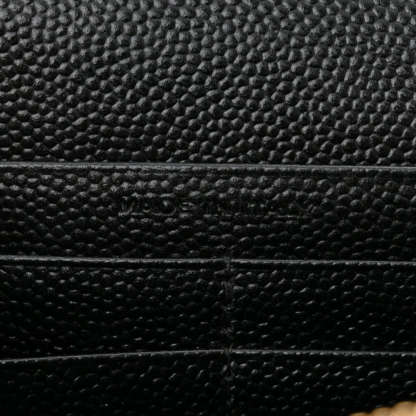 Grain De Poudre Matelasse Chevron Monogram Chain Wallet Black