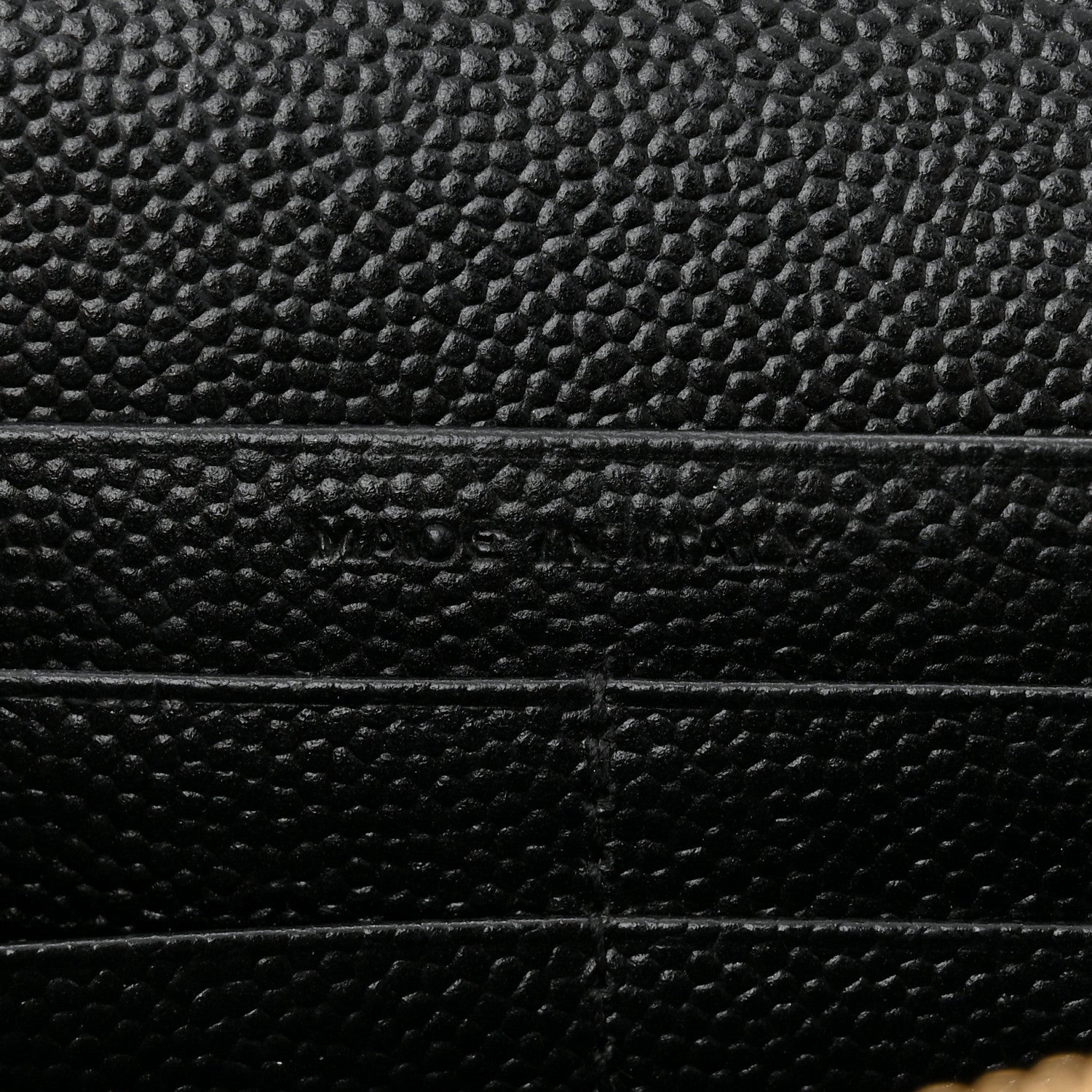 Saint Laurent Grain De Poudre Matelasse Chevron Monogram Chain Wallet Black 6 of 12