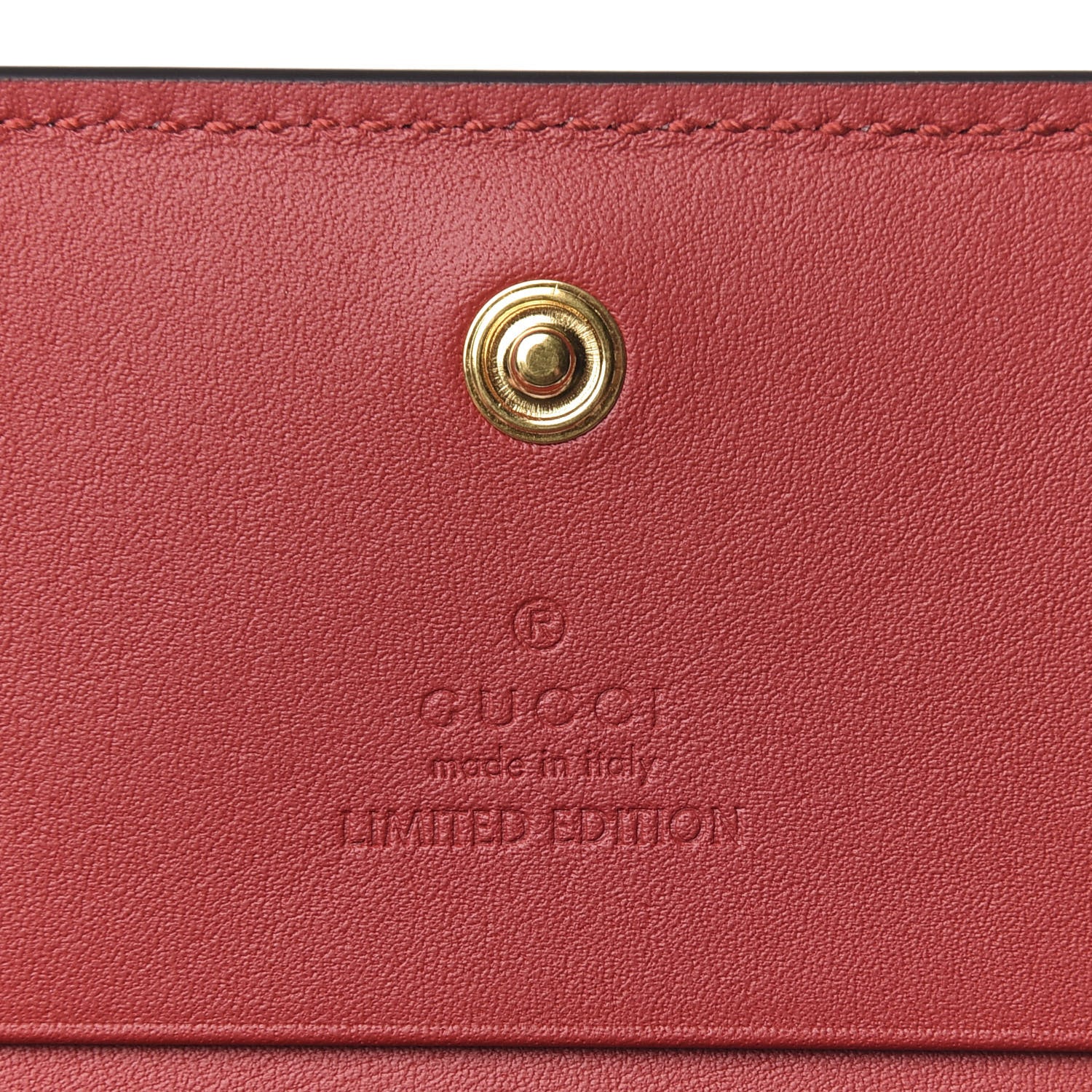 Gucci GG Supreme Monogram Bosco Patch Card Case Wallet Beige Malva Hibiscus Red 6 of 8