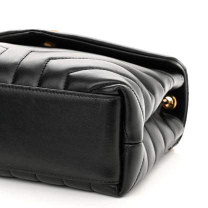 Saint Laurent Calfskin Y Quilted Monogram Small Loulou Chain Satchel Black 10 of 10