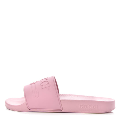 Gucci Rubber Logo Stamped Mens Slide Sandals 8 Rosa 1 of 8