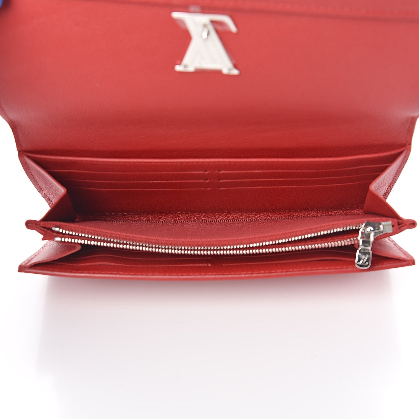 Calfskin Lockme II Wallet Rubis