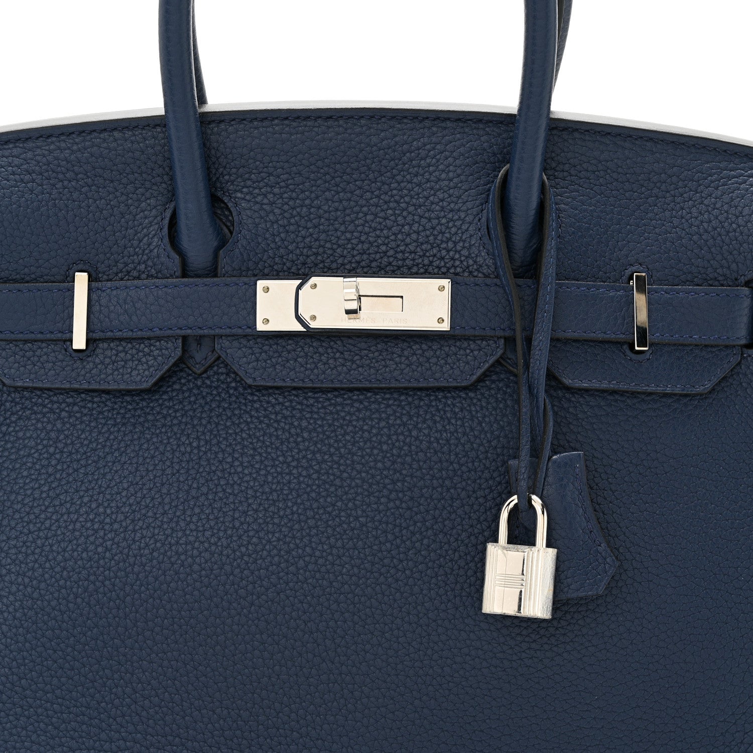 Hermes Taurillon Clemence Birkin 30 Bleu Saphir 8 of 10