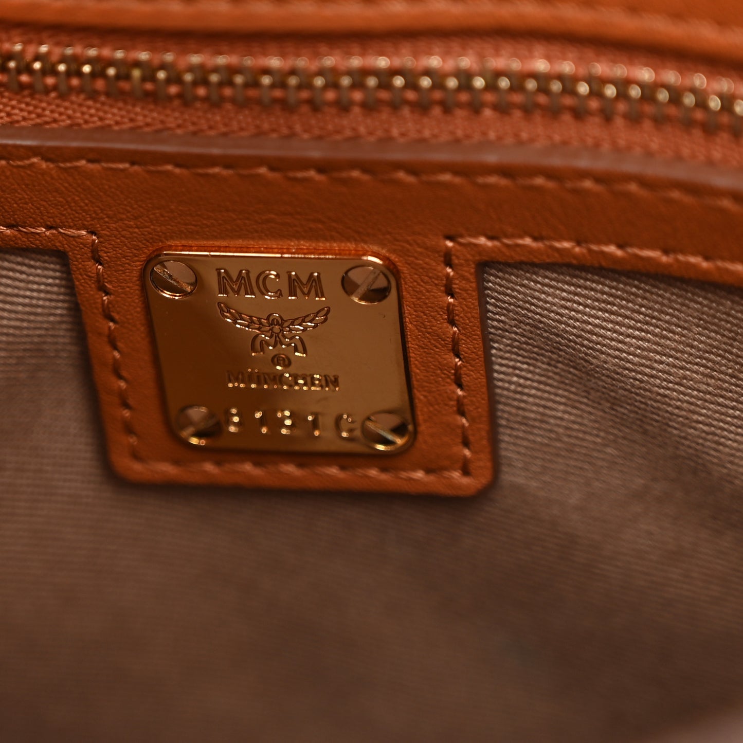 Calfskin Ottomar Monogram Essential Bucket Bag Cognac