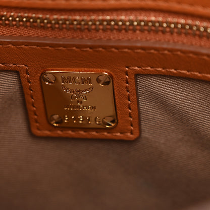 MCM Calfskin Ottomar Monogram Essential Bucket Bag Cognac 6 of 9