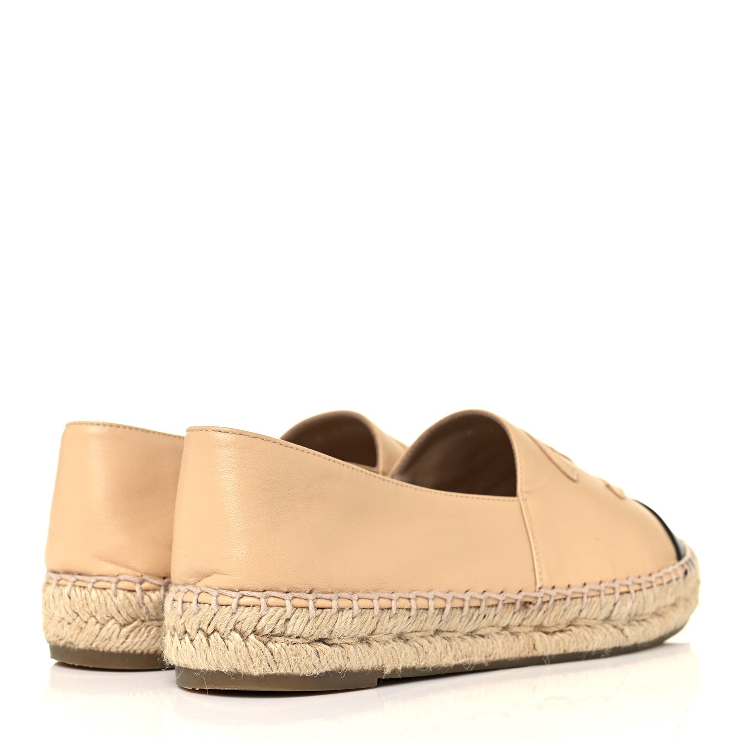 Chanel Lambskin CC Espadrilles 39 Beige Black 7 of 20