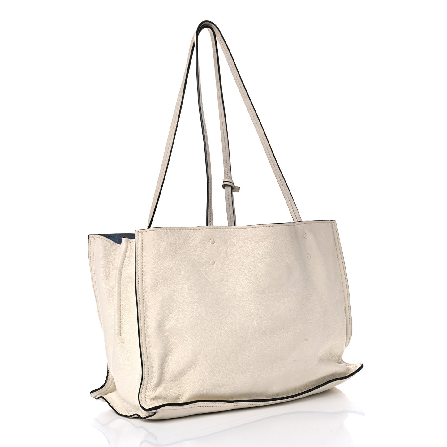 Glace Calf Etiquette Tote Bianco Astra