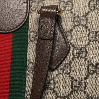 Gucci GG Supreme Monogram Web Medium Ophidia Tote Bag Brown 13 of 13