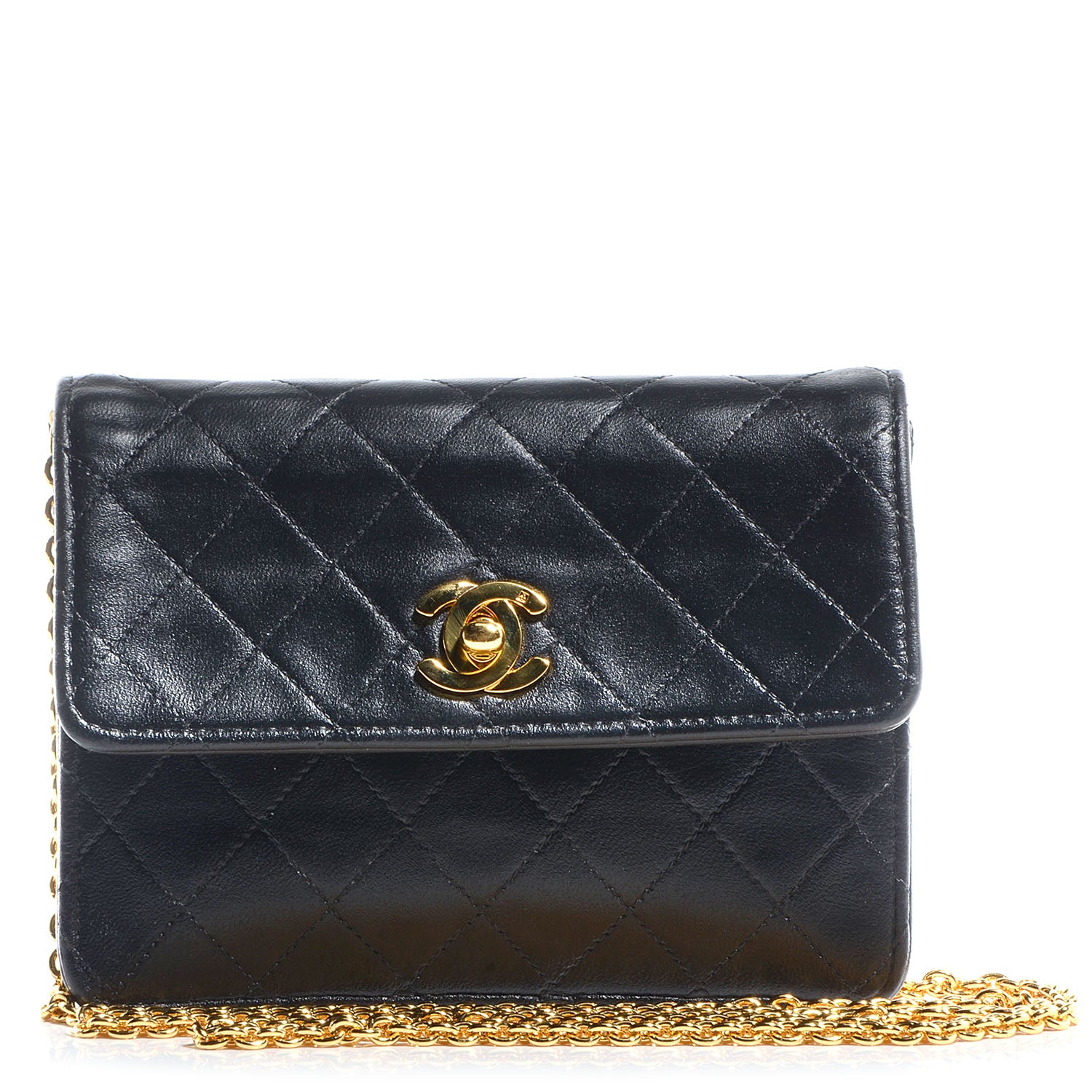 Chanel Lambskin Quilted Micro Mini Flap Black 1 of 8