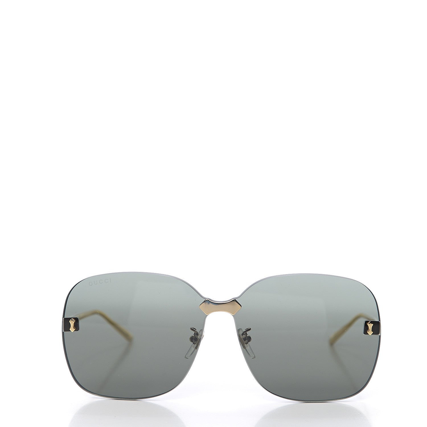 Gucci Rimless Sunglasses GG0355S Gold 2 of 8