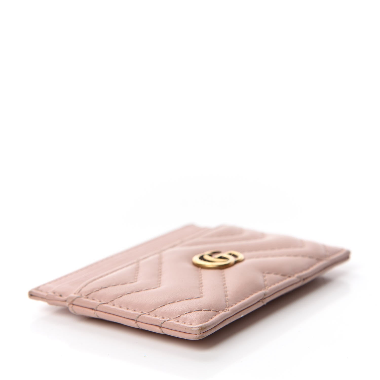 Gucci Calfskin Matelasse GG Marmont Card Holder Perfect Pink 4 of 6