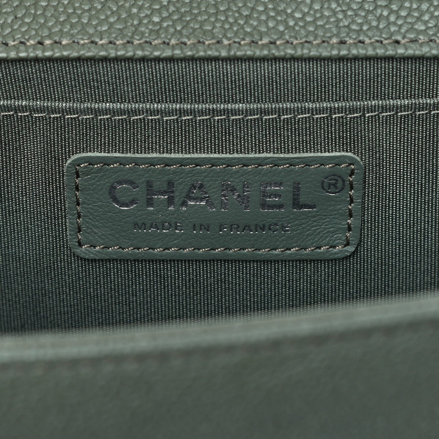 Chanel Caviar Quilted Medium Boy Flap Green 6 of 11