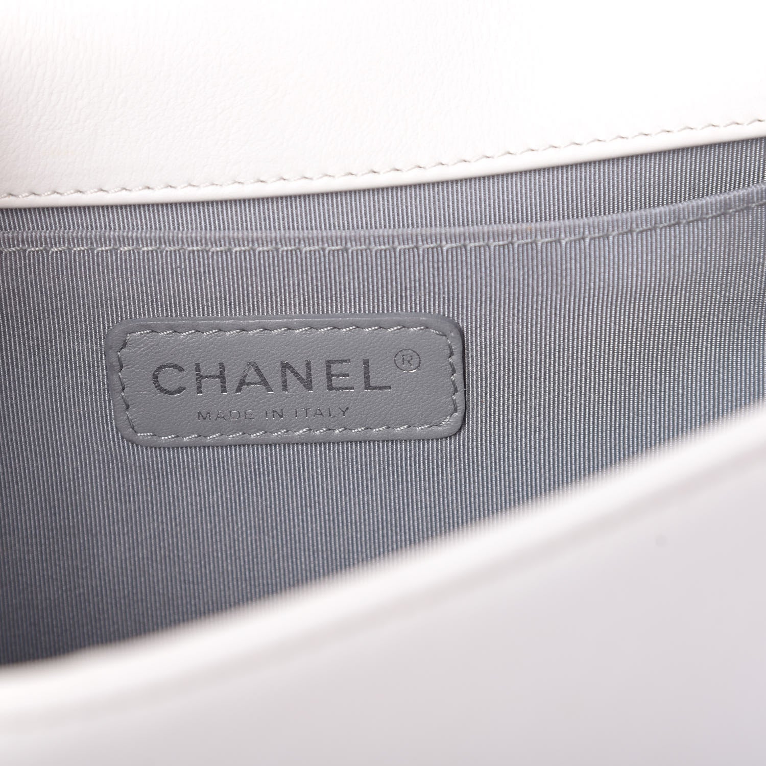 Chanel Calfskin Double Stitch Medium Boy Flap White 7 of 17