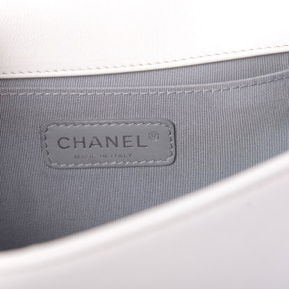 Chanel Calfskin Double Stitch Medium Boy Flap White 7 of 17